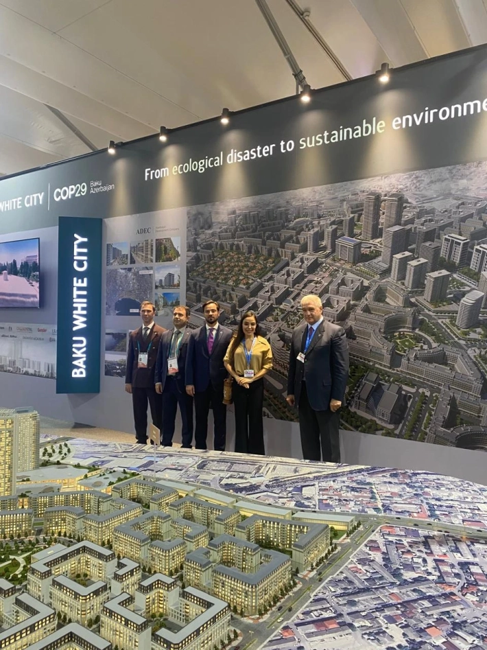 Leyla Əliyeva COP29 çərçivəsində Bakı Ağ Şəhər pavilyonunu ziyarət etdi